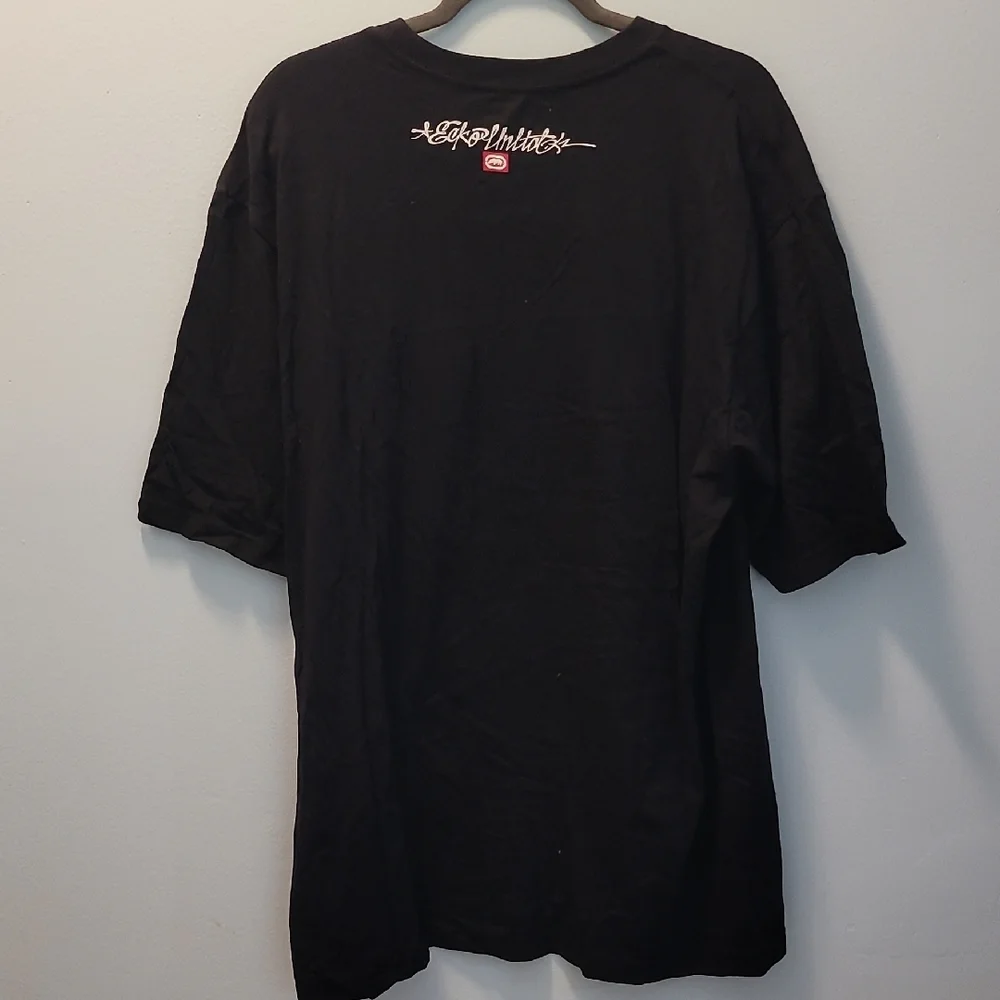 Y2K Ecko Unlimited Black Graphic Logo Tee - Picture 2 of 5